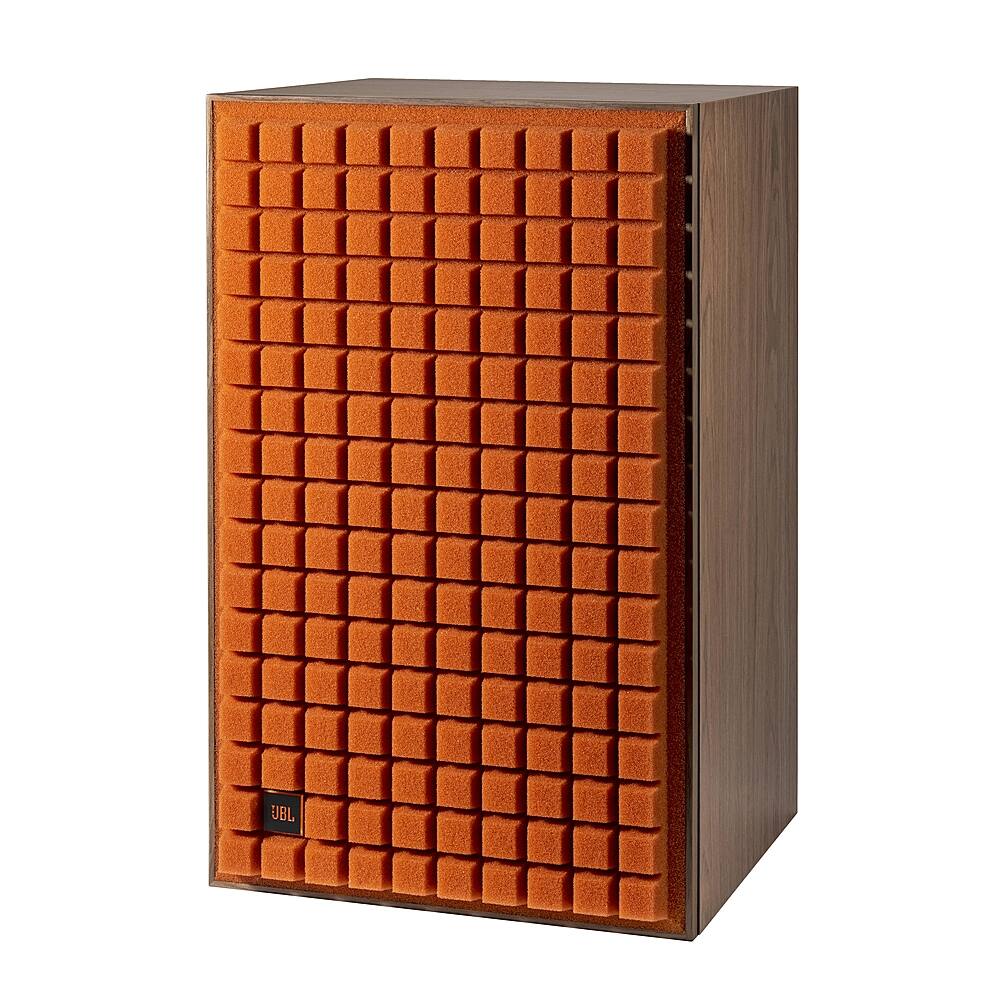 Left. JBL - JBL L100 Classic Mark II Orange Grille Loudspeaker (Each) - Walnut.