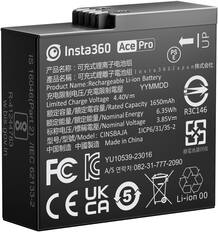 Front. Insta360 - Ace/Ace Pro Rechargeable Battery - Black.