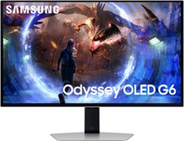 Samsung - 27" Odyssey OLED G6 (G60SD) QHD 360Hz 0.03ms FreeSync Premium Pro Gaming Monitor with HDR - Silver - Front_Zoom