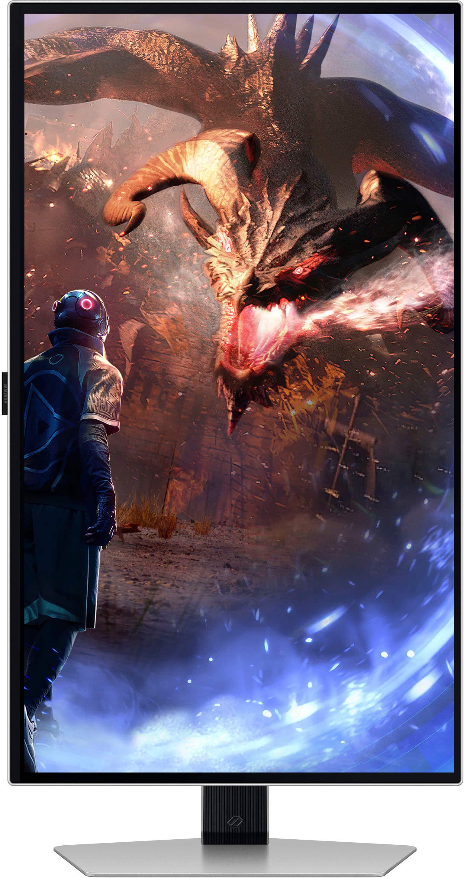 Alt View 15. Samsung - 27" Odyssey OLED G6 (G60SD) QHD 360Hz 0.03ms FreeSync Premium Pro Gaming Monitor with HDR - Silver.