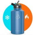 Alt View 11. Buzio - 64oz Insulated Water Bottle with Straw Lid and Spout Lid - Blue.