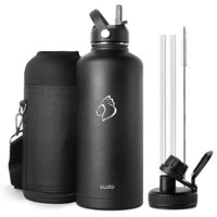 Buzio - 87oz Insulated Water Bottle with Straw Lid and Spout Lid - Black - Angle_Zoom