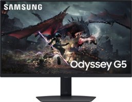 Samsung - Odyssey G50D 27" QHD IPS 180Hz 1ms, Gaming Monitor with HDR 400 (DisplayPort, HDMI) - Black - Front_Zoom