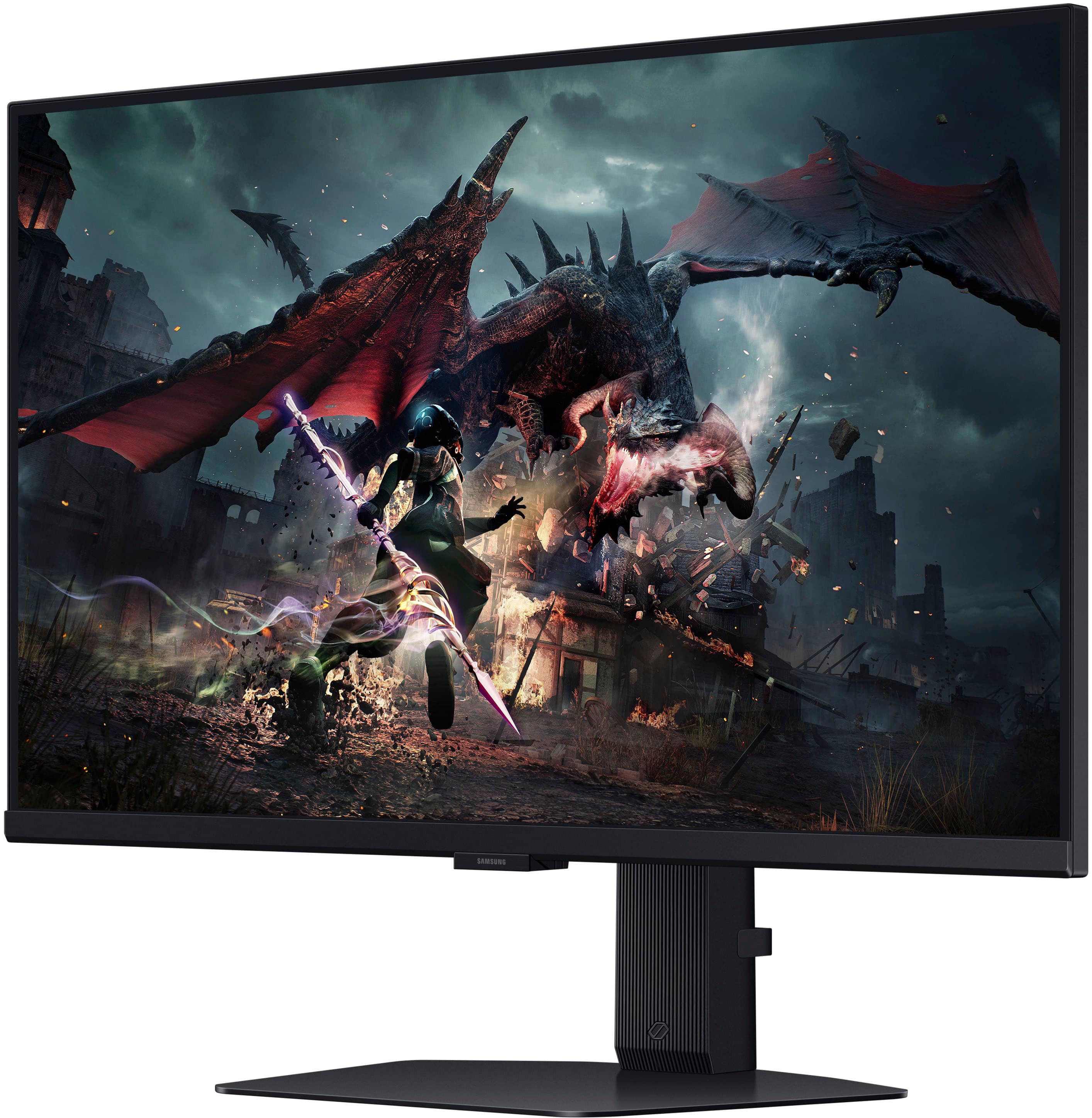 Alt View 11. Samsung - Odyssey G50D 27" QHD IPS 180Hz 1ms AMD FreeSync Gaming Monitor with HDR 400 (DisplayPort, HDMI) - Black.