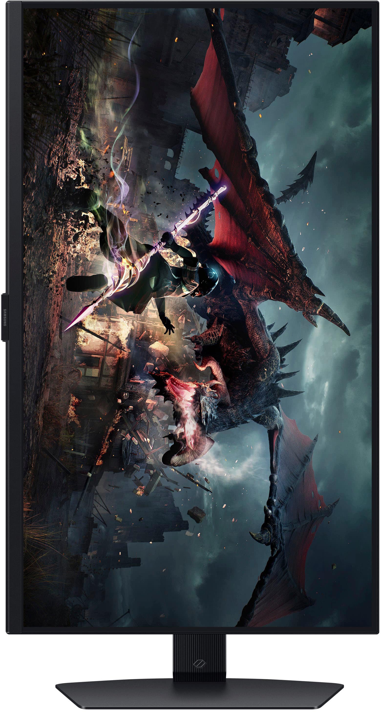 Alt View 13. Samsung - Odyssey G50D 27" QHD IPS 180Hz 1ms AMD FreeSync Gaming Monitor with HDR 400 (DisplayPort, HDMI) - Black.