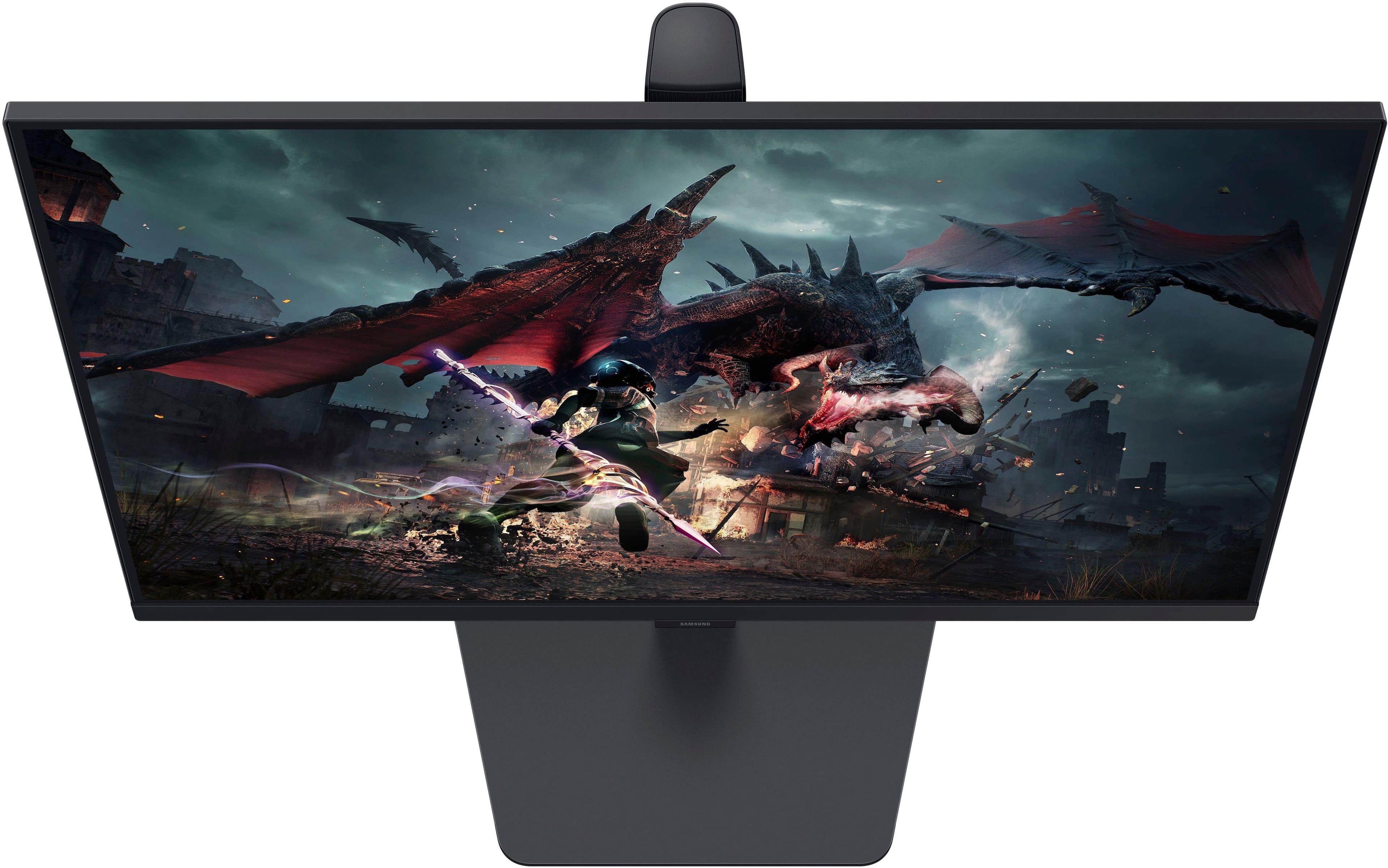 Alt View 26. Samsung - Odyssey G50D 27" QHD IPS 180Hz 1ms AMD FreeSync Gaming Monitor with HDR 400 (DisplayPort, HDMI) - Black.