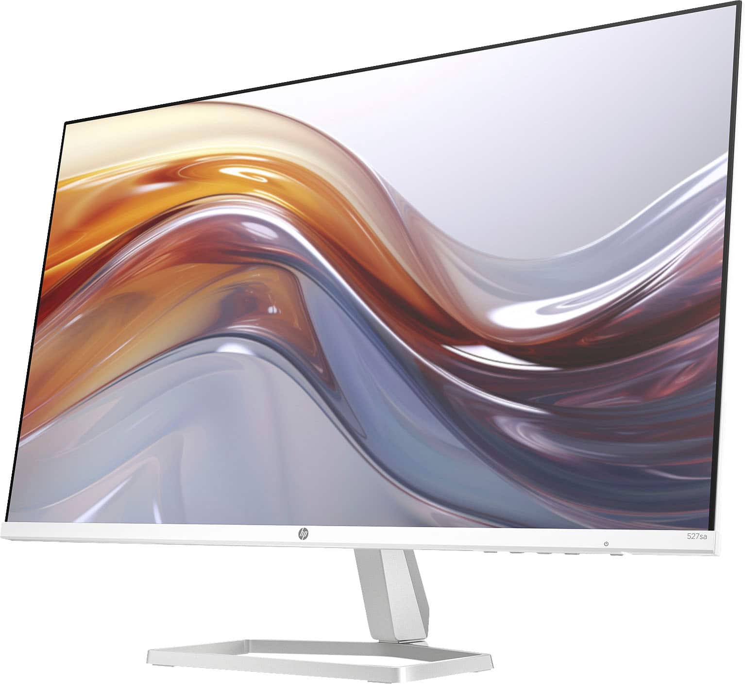 Left. HP - 27" IPS LED FHD Monitor (HDMI, VGA) - Silver & Black.