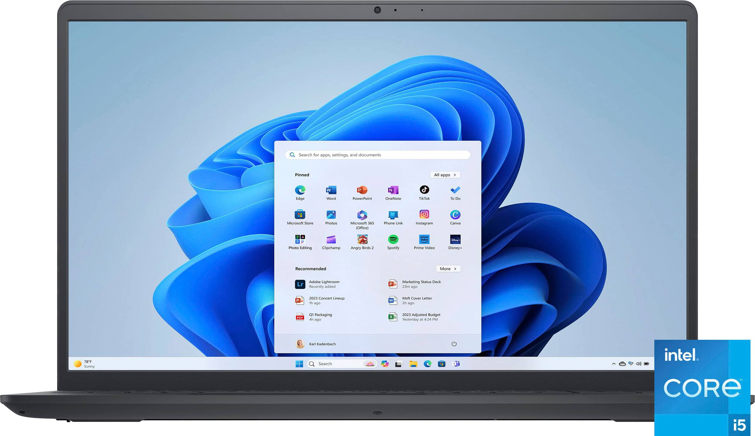 Dell - Inspiron 15 15.6" Touch Screen Laptop - Intel Core i5 with 8GB Memory - 512GB SSD - Carbon Black - Front_Zoom