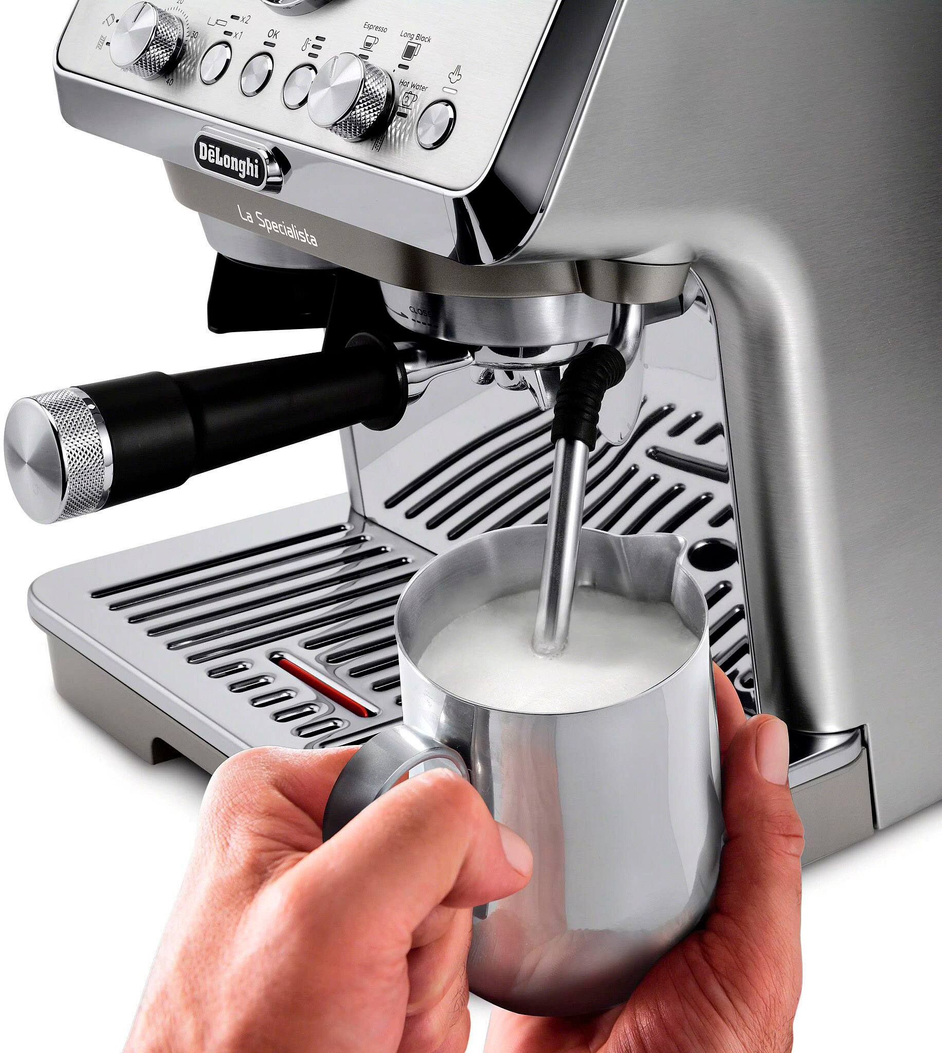 Alt View 12. De'Longhi - La Specialista Arte Evo Espresso Machine with Cold Brew - Stainless Steel.