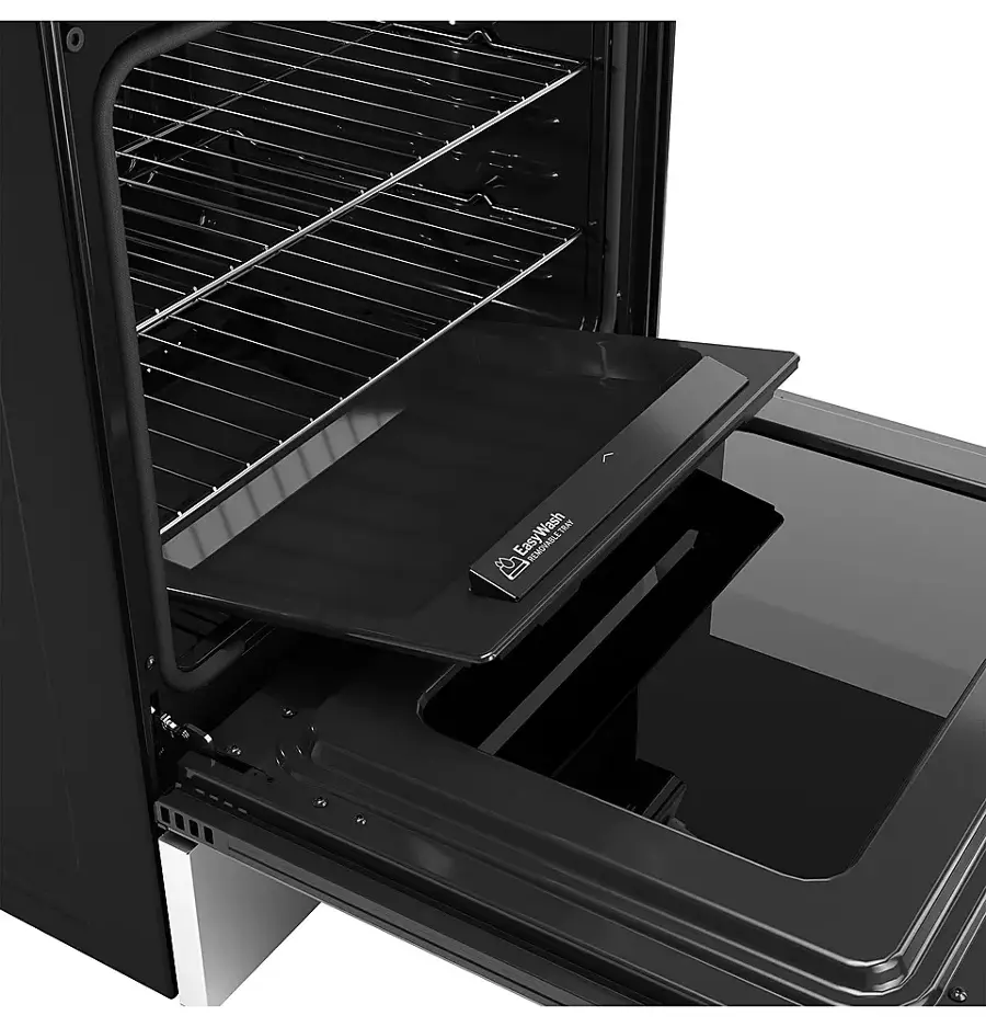 Alt View 17. GE - 5.3 Cu. Ft. Slide-In Gas Convection Range with Steam Cleaning and EasyWash Tray - Stainless Steel.