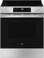 GE - 30 in. Wide 5 Elements 5.3 Cu. Ft. Slide-In Electric Range with Self-Clean and Steam Cleaning Option and Crisp Mode - Stainless Steel
