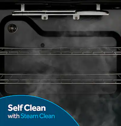 GE - 5.3 Cu. Ft. Slide-In Electric Range with Self-Clean and Steam Cleaning Option and Crisp Mode - Stainless Steel