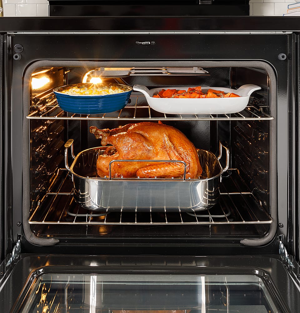 Alt View 23. GE - 5.3 Cu. Ft. Freestanding Electric Range with Steam Cleaning and 4 Burner Radiant Cooktop - White.