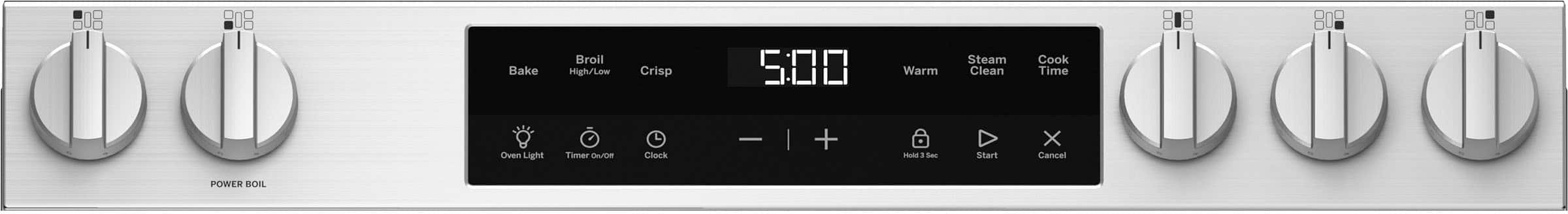 Alt View 15. GE - 5.3 Cu. Ft. Slide In Gas Range with Steam Cleaning and Crisp Mode - Stainless Steel.