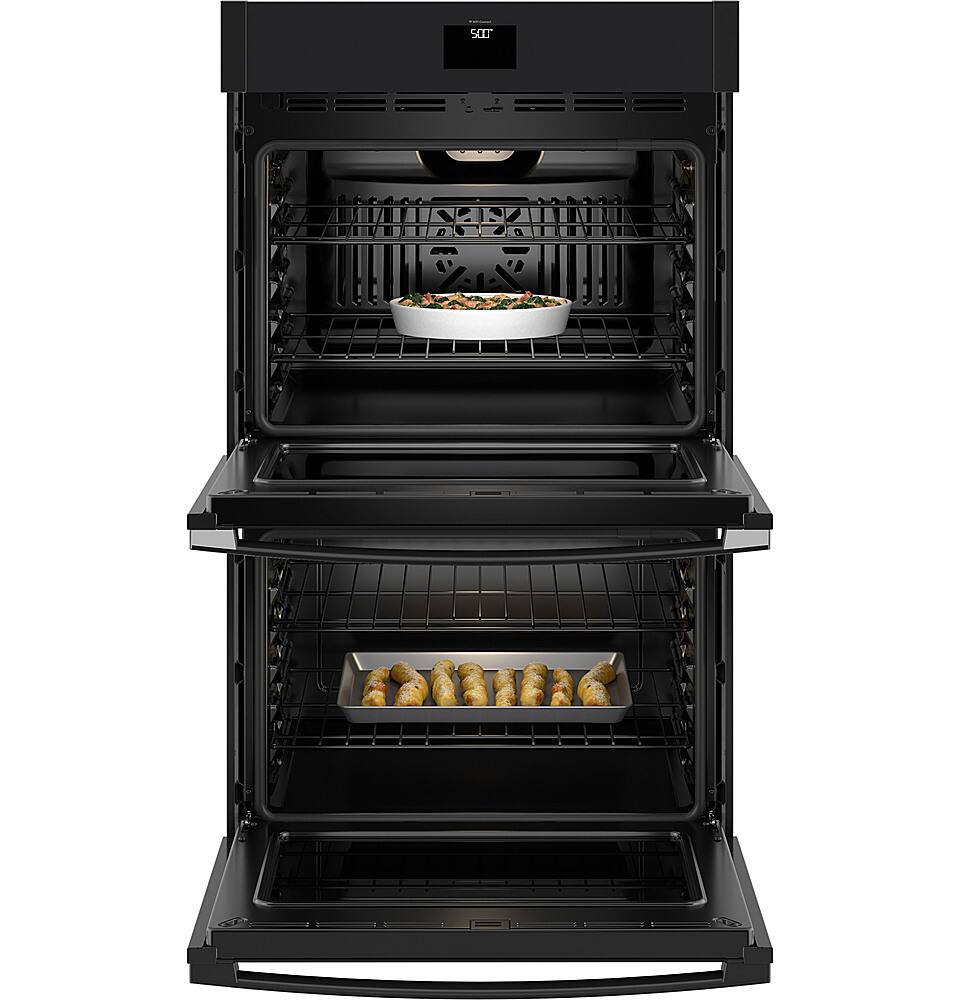 Alt View 11. GE - 30" Built-In Electric Convection Double Wall Oven with No Preheat Air Fry - Black.