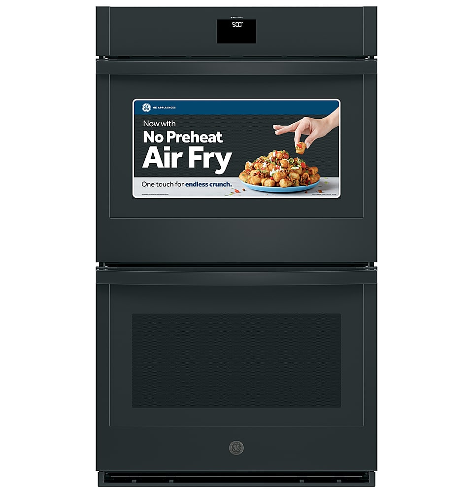 The text on the image reads: "Now with No Preheat Air Fry. One touch for endless crunch."