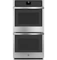 GE - 27" Built-In Electric Convection Double Wall Oven with No Preheat Air Fry - Stainless Steel