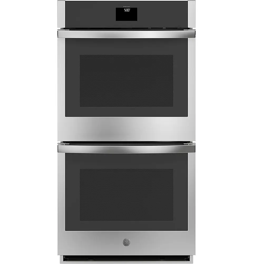 GE - 27" Built-In Electric Convection Double Wall Oven with No Preheat Air Fry - Stainless Steel