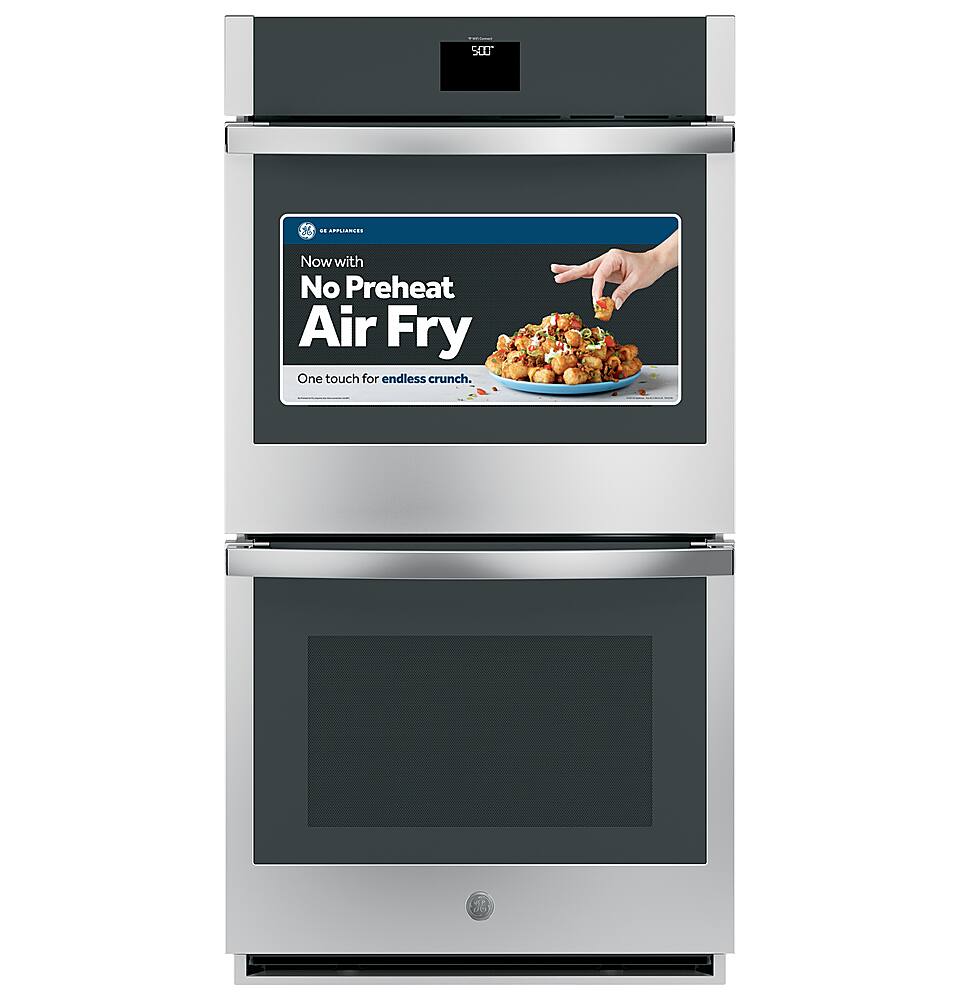 The text on the image reads: "Now with No Preheat Air Fry. One touch for endless crunch."