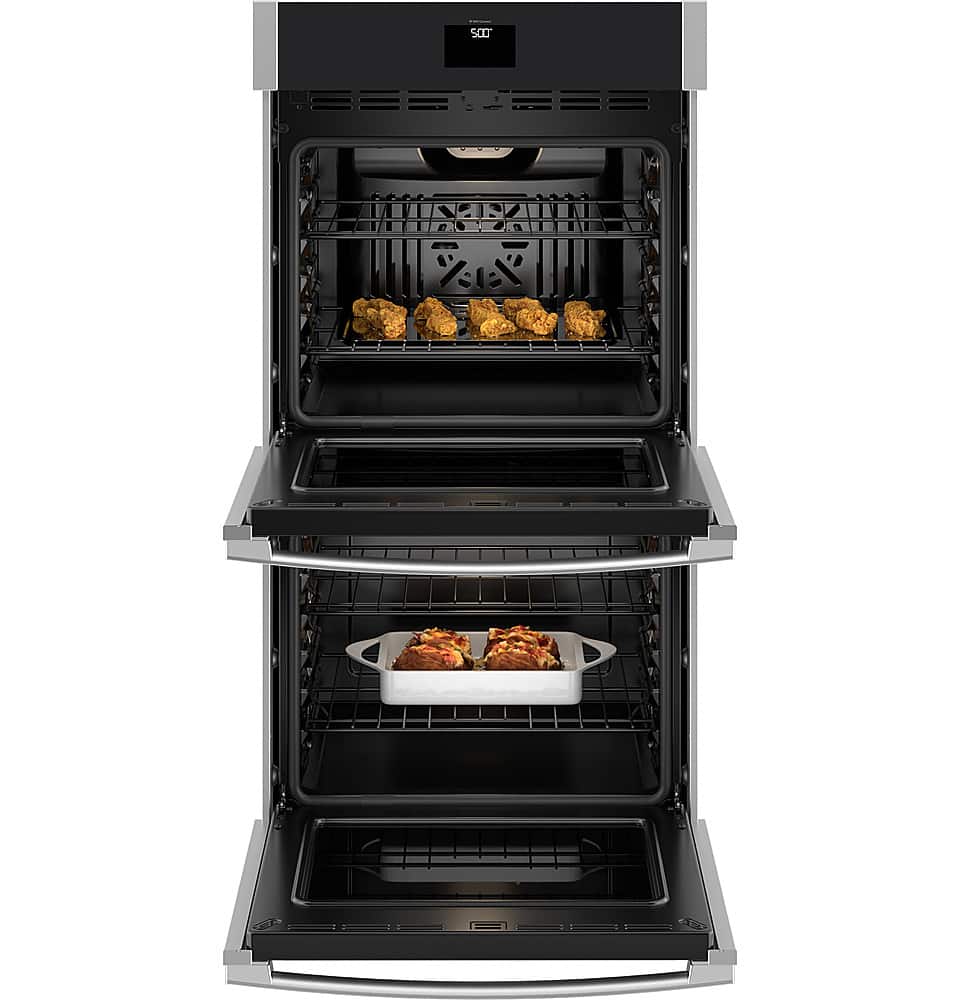 Alt View 12. GE - 27" Built-In Electric Convection Double Wall Oven with No Preheat Air Fry - Stainless Steel.