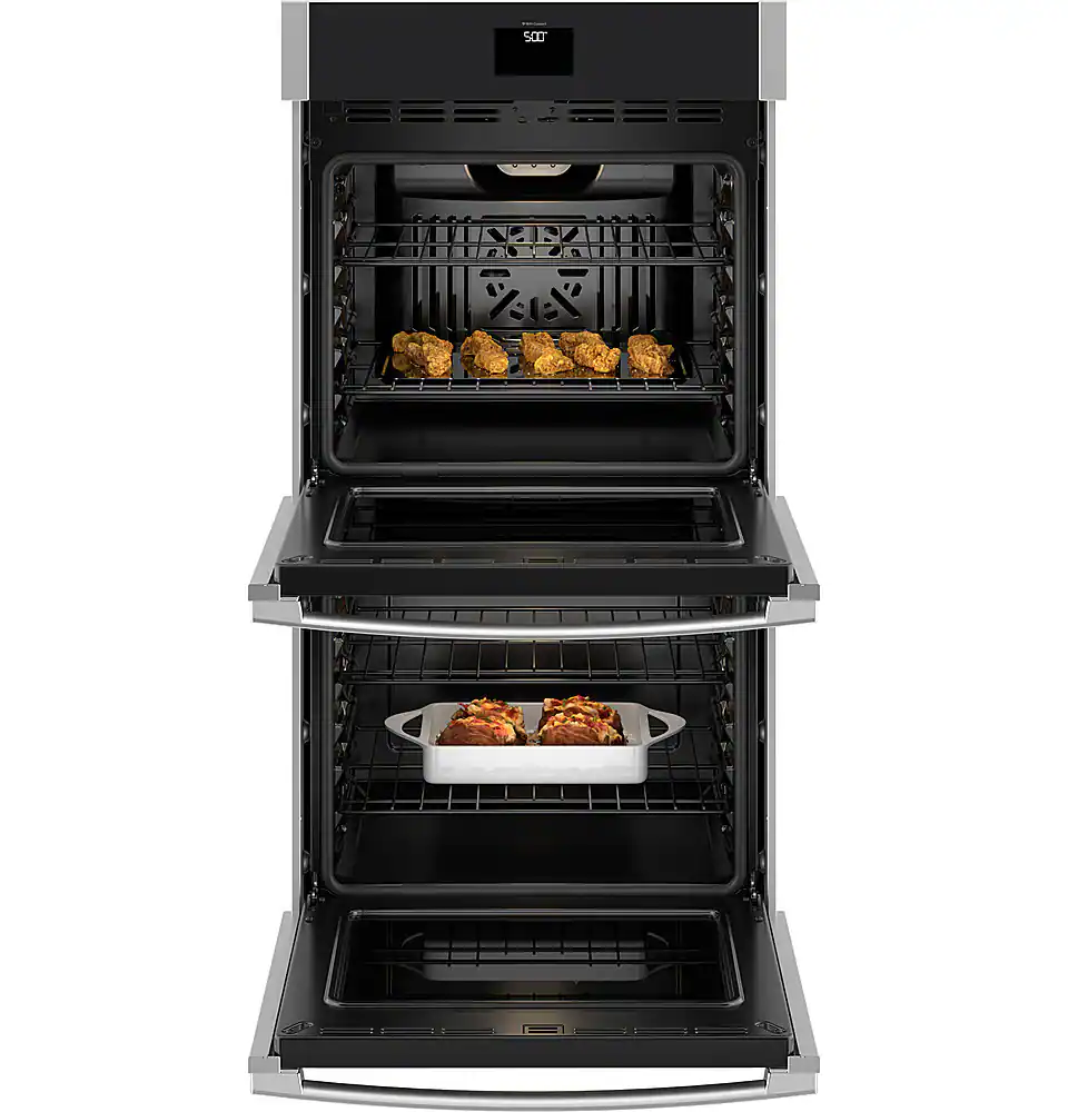 Alt View 12. GE - 27" Built-In Electric Convection Double Wall Oven with No Preheat Air Fry - Stainless Steel.