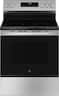 GE - 30 in. Wide 5 Elements 5.3 Cu. Ft. Freestanding Electric Range with Self-Clean and Steam Cleaning Option and Crisp Mode - Stainless Steel