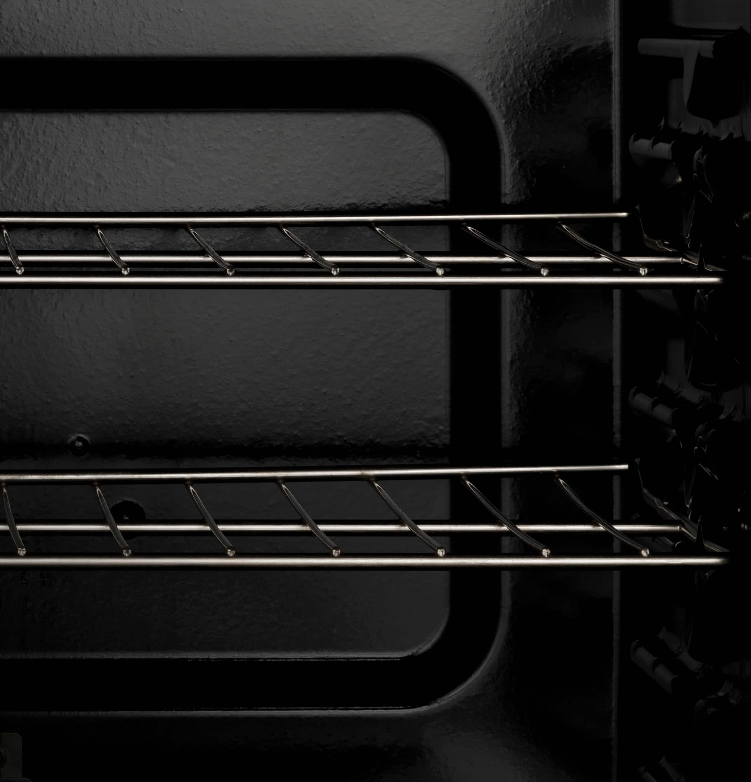 Alt View 19. GE - 5.3 Cu. Ft. Freestanding Electric Range with Self-Clean and Steam Cleaning Option and Crisp Mode - Stainless Steel/Black.