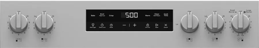 Alt View 15. GE - 5.3 Cu. Ft. Freestanding Electric Range with Self-Clean and Steam Cleaning Option and Crisp Mode - Stainless Steel/Black.