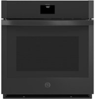GE - 27" Built-In Single Electric Convection Wall Oven with No Preheat Air Fry - Black - Front_Zoom