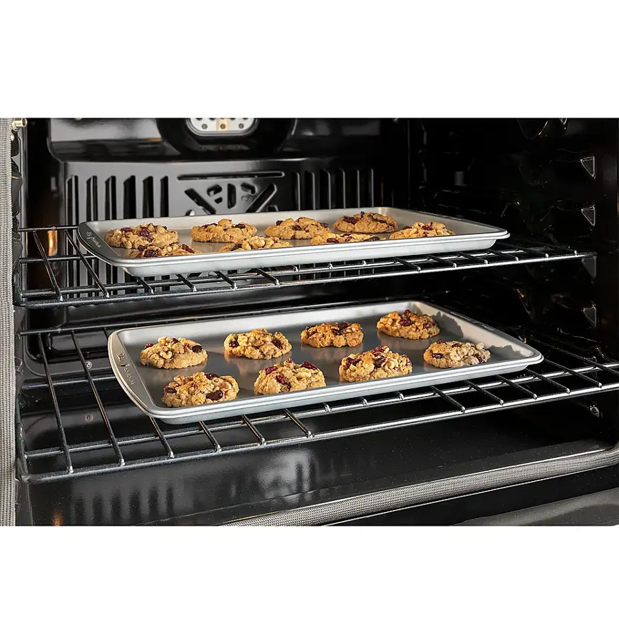 Alt View 18. GE - 27" Built-In Single Electric Convection Wall Oven with No Preheat Air Fry - Black.