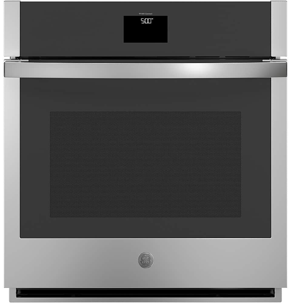 GE - 27" Built-In Single Electric Convection Wall Oven with No Preheat Air Fry - Stainless Steel - Front_Zoom
