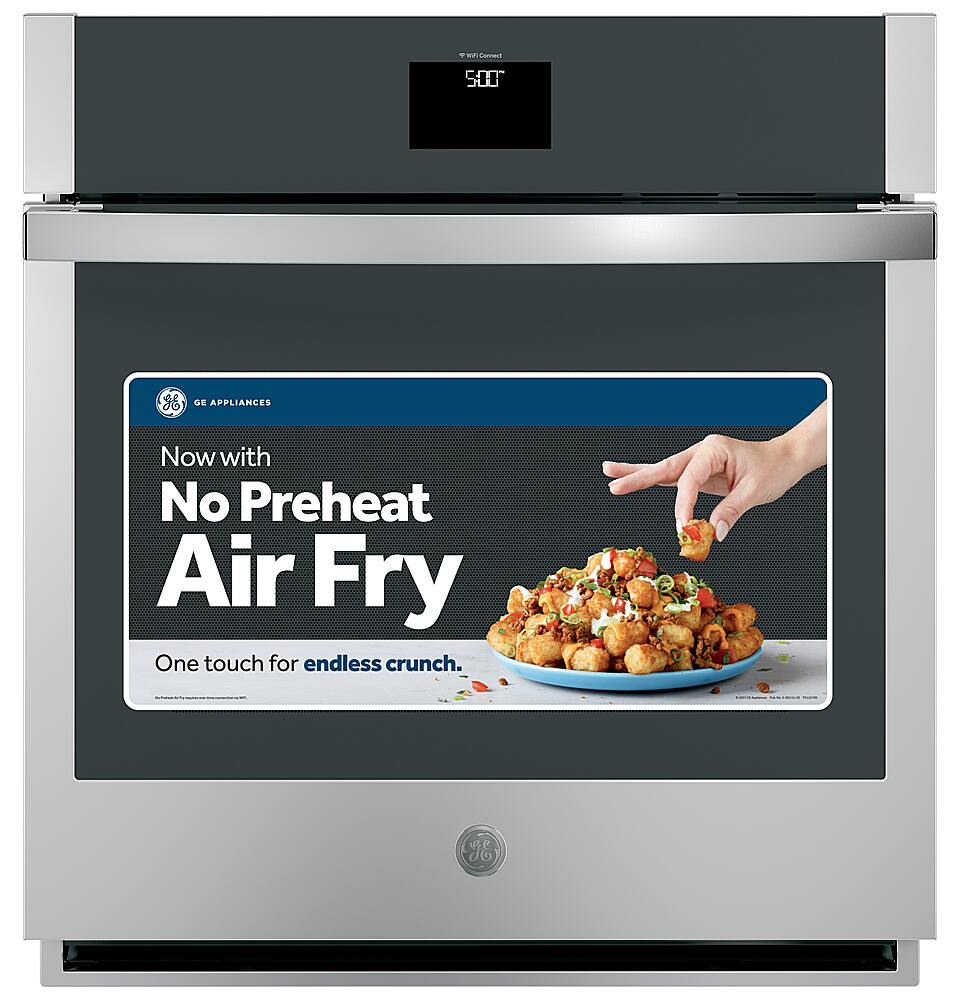 GE Appliances Now with No Preheat Air Fry One touch for endless crunch.