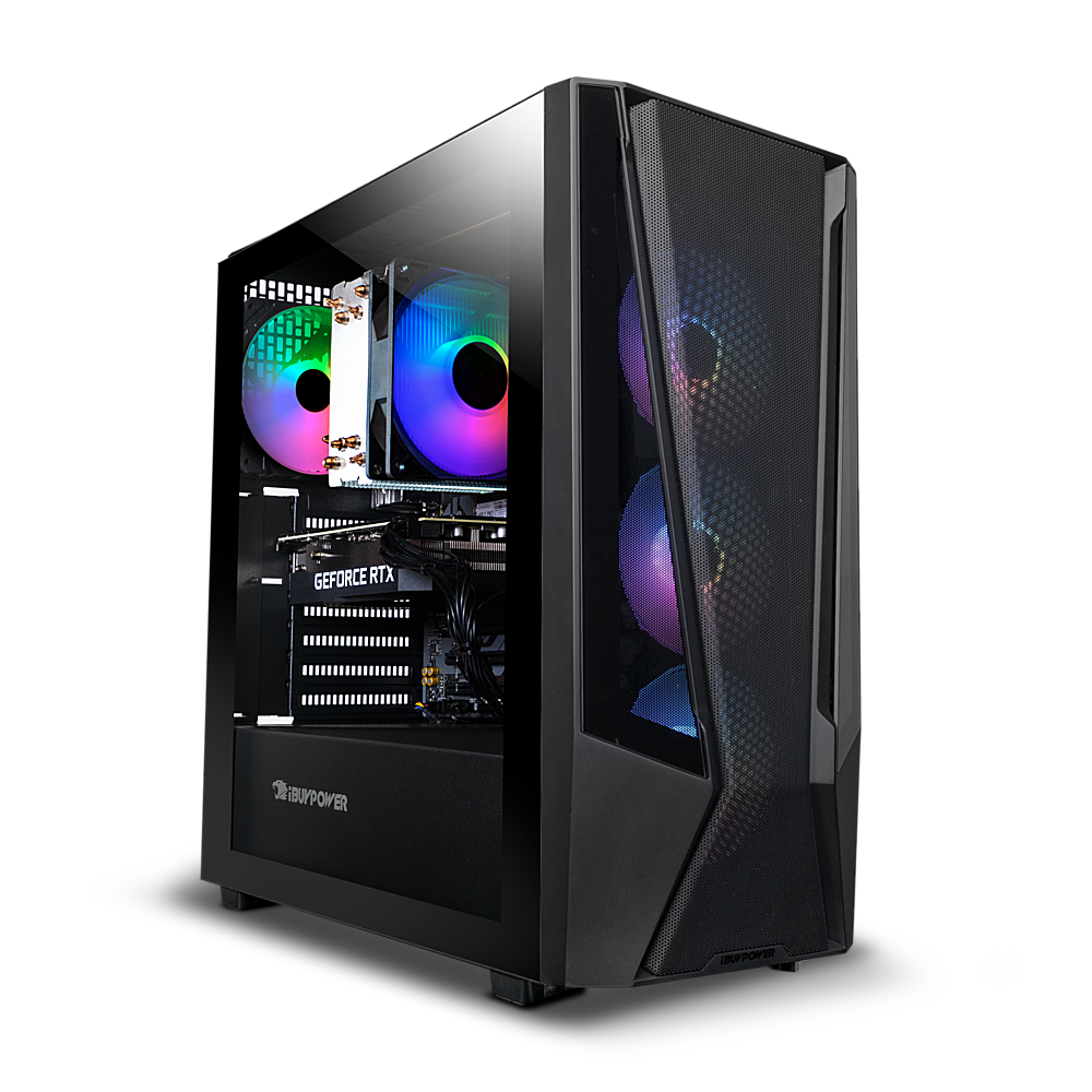 Angle. iBUYPOWER - Trace 7 Mesh Gaming Desktop - Intel Core i7 14700F - 32GB DDR5 RGB Memory - GeForce RTX 4060 Ti 8GB - 1TB NVMe - Black.