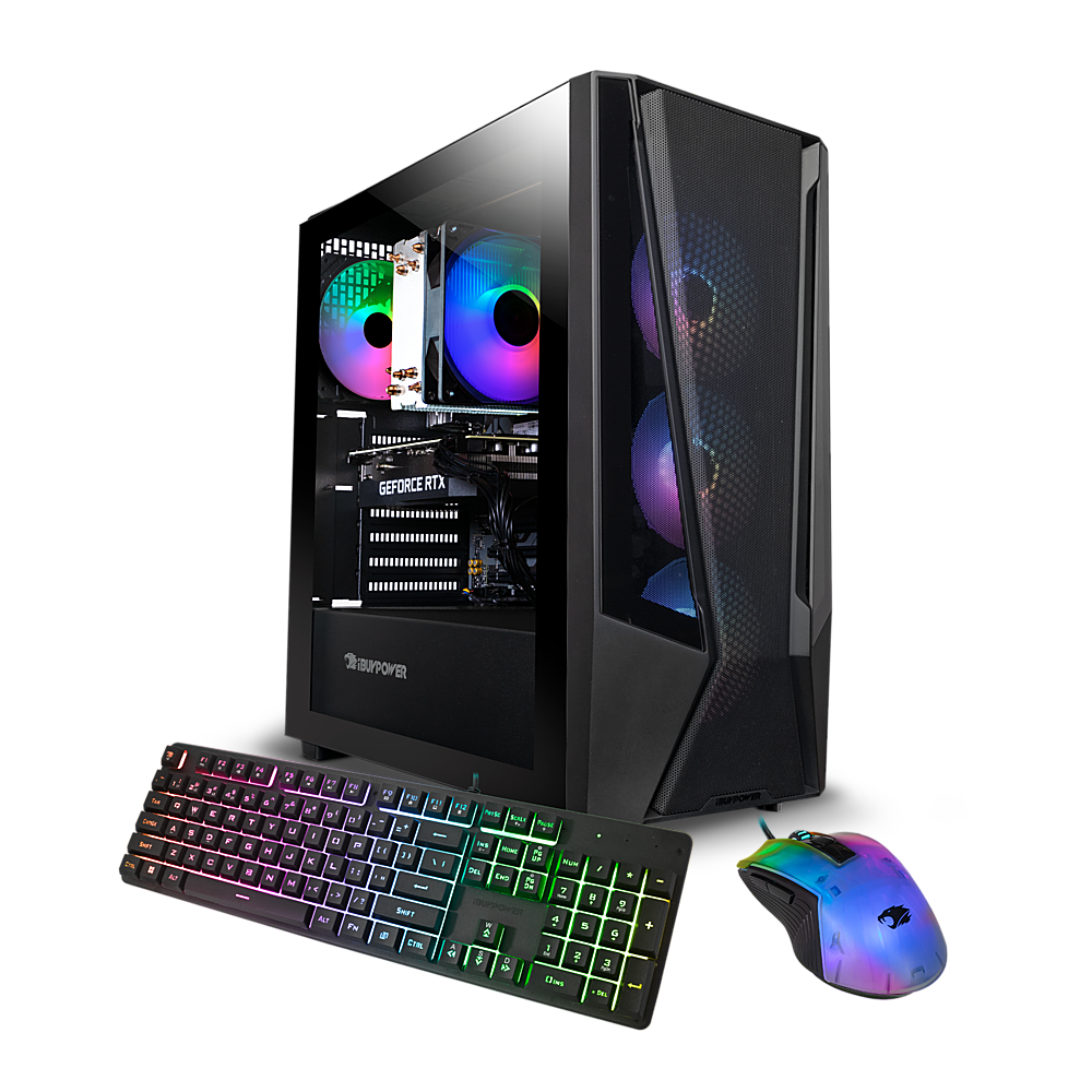 iBUYPOWER Trace 7 Mesh Gaming Desktop - Intel Core i7 14700F - 32GB DDR5  RGB Memory - GeForce RTX 4060 Ti 8GB - 1TB NVMe - Black