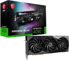 MSI - NVIDIA GeForce RTX 4090 GAMING SLIM 24G - 24GB DDR6X PCI Express 4.0 Graphics Card - Black - Front_Zoom