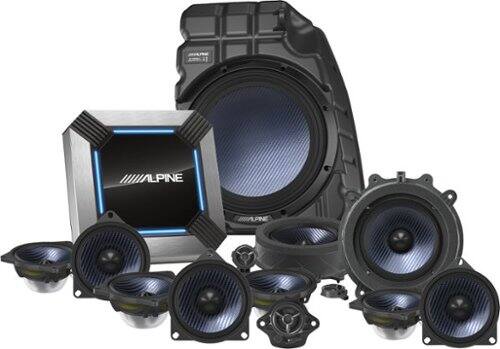 Alpine - 13-Speaker Complete Sound System Upgrade for 2018-2021 Tesla Model 3 with Factory Premium Audio - Black