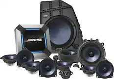 Front. Alpine - 13-Speaker Complete Sound System Upgrade for 2020-2021 Tesla Model Y - Black.