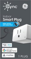 GE - Cync Indoor Matter Smart Plug (1 Pack) - White - Front_Zoom