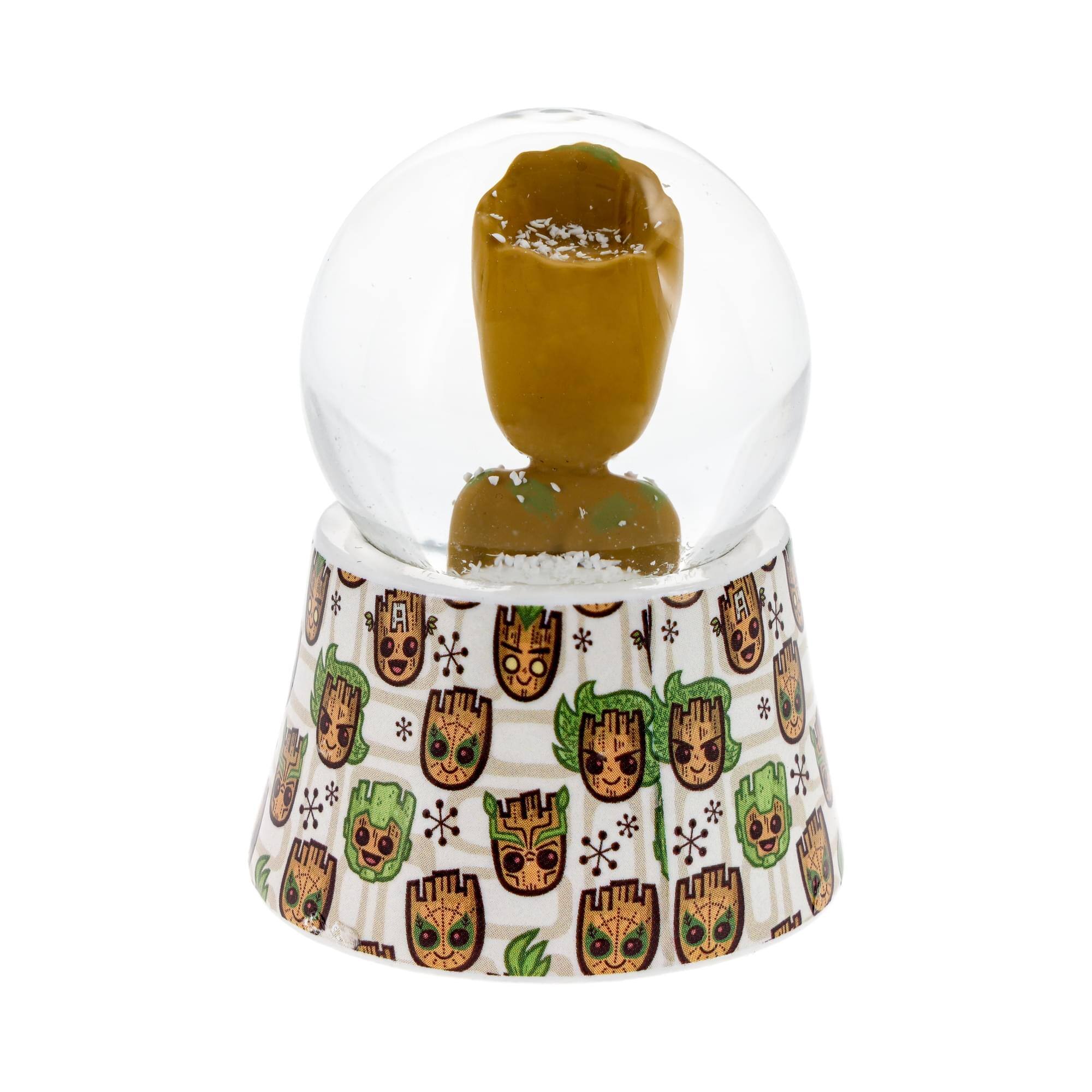 Alt View 2. Marvel - Marvel Studios Guardians Of The Galaxy Groot 3-Inch Mini Light-Up Snow Globe - White.