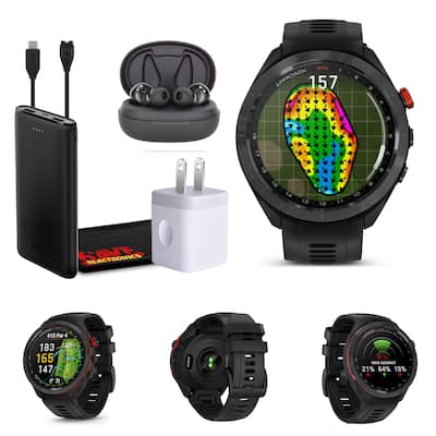 Bundle Garmin Approach S70 47mm Black GPS Smartwatch with TWS Bundle Garmin Approach S70 47mm Black GPS Smartwatch with TWS