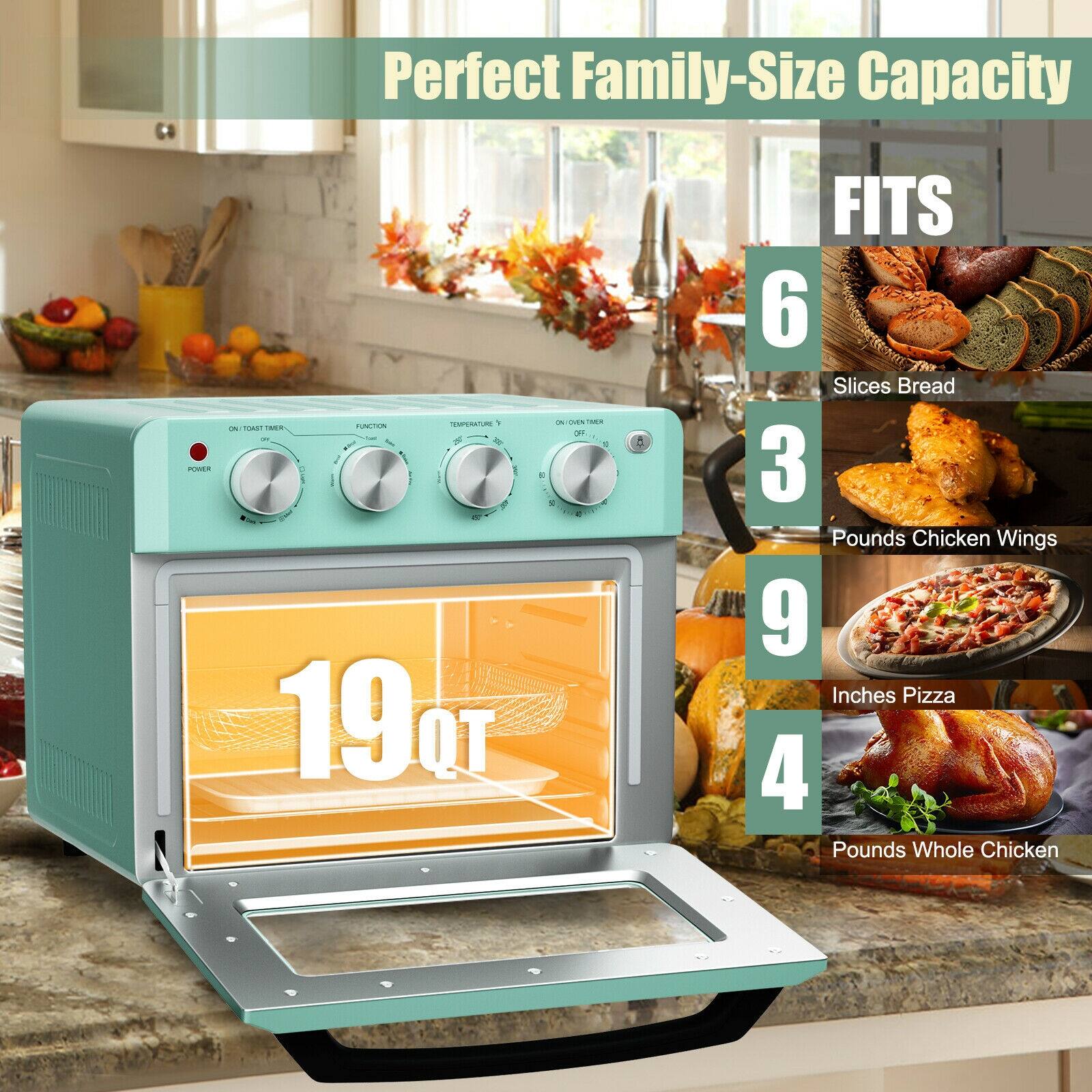 Perfect Family-Size Capacity  
FITS  
6 Slices Bread  
3 Pounds Chicken Wings  
9 Inches Pizza  
4 Pounds Whole Chicken