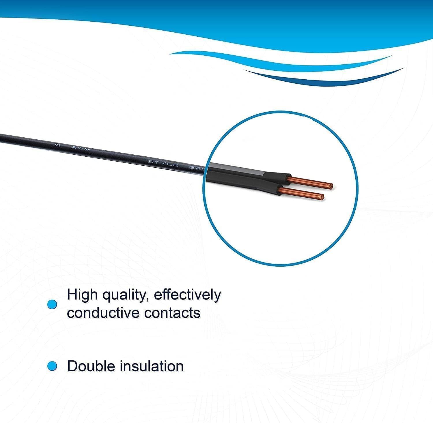 - High quality, effectively conductive contacts
- Double insulation