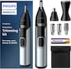 Angle. Philips Norelco - Philips Norelco Nose Trimmer 5000 for Nose, Ears, Eyebrows Trimming Kit, NT5600/62 - Black/Silver.