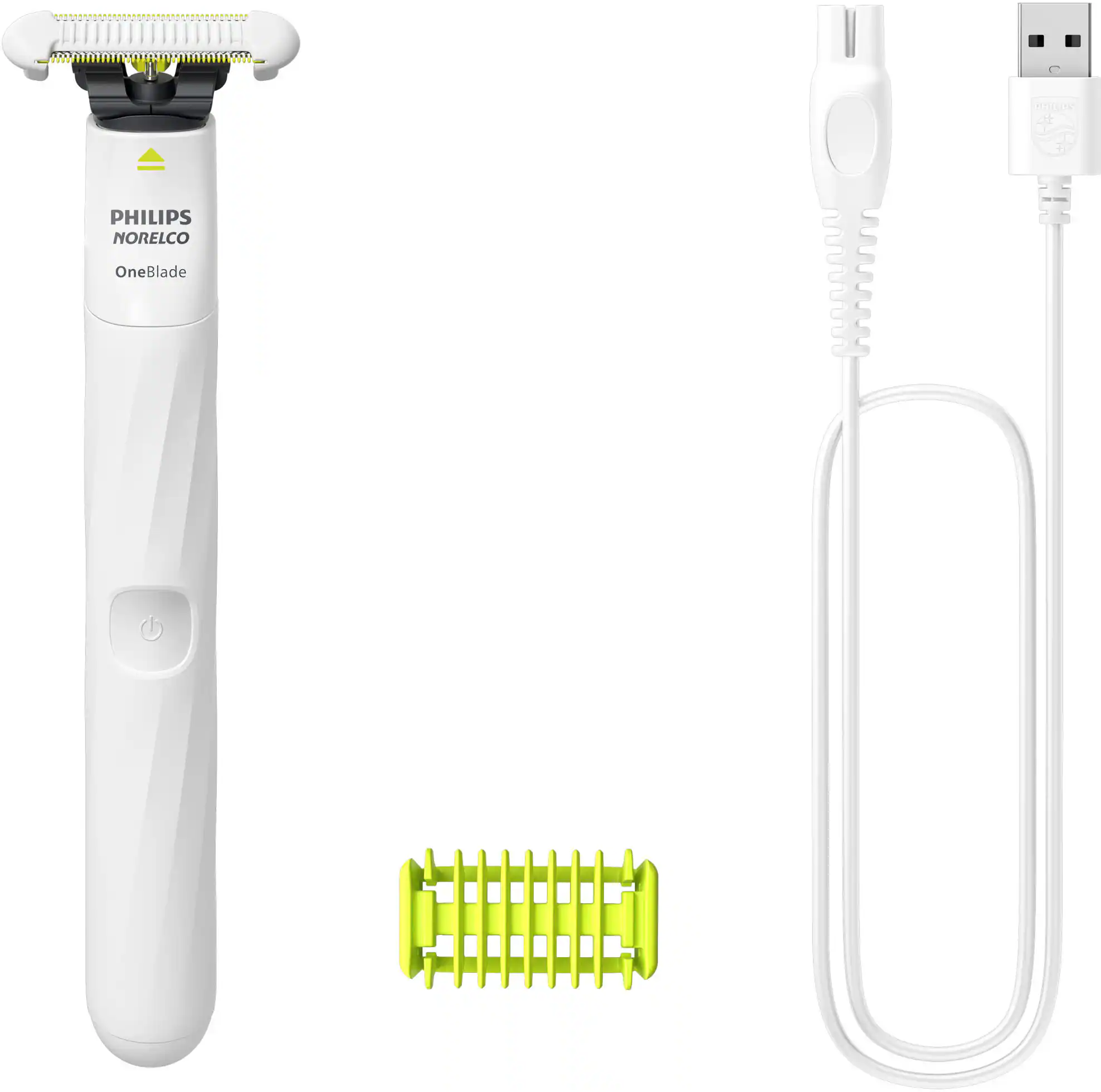 Angle. Philips Norelco - Philips Norelco OneBlade Intimate Pubic Groomer - White.