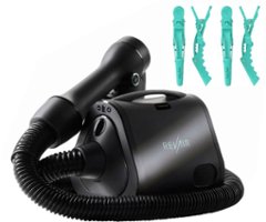 RevAir - Reverse-Air Hair Dryer with Hair Clips - Black - Front_Zoom