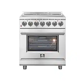Forno Appliances - Massimo 4.32 Cu. Ft. Freestanding Electric Range with Steam Cleaning - Stainless Steel
