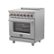 Left. Forno Appliances - Massimo 4.32 Cu. Ft. Freestanding Electric Range with Steam Cleaning.