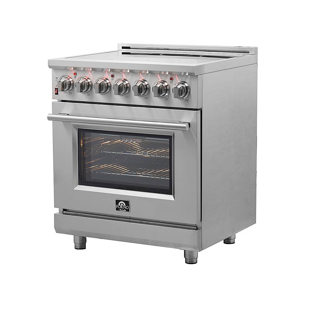 Left. Forno Appliances - Massimo 4.32 Cu. Ft. Freestanding Electric Range with Steam Cleaning.