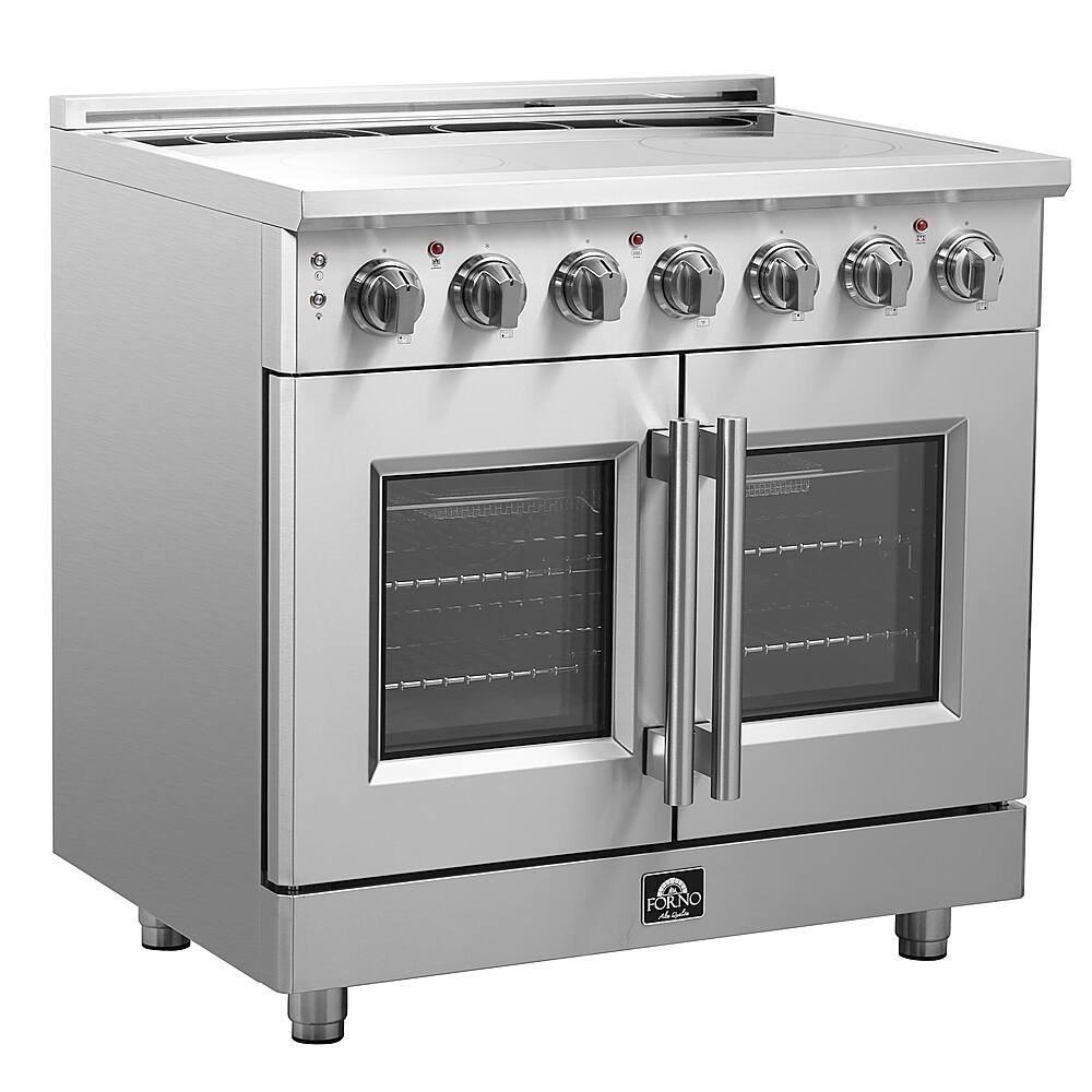 Angle. Forno Appliances - Massimo 5.36 Cu. Ft. Freestanding Electric Range with French Doors.