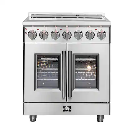 Front. Forno Appliances - Massimo 4.32 Cu. Ft. Freestanding Electric Range with French Doors.